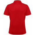 Fire Red - Back - Tri Dri Mens Panelled Short Sleeve Polo Shirt