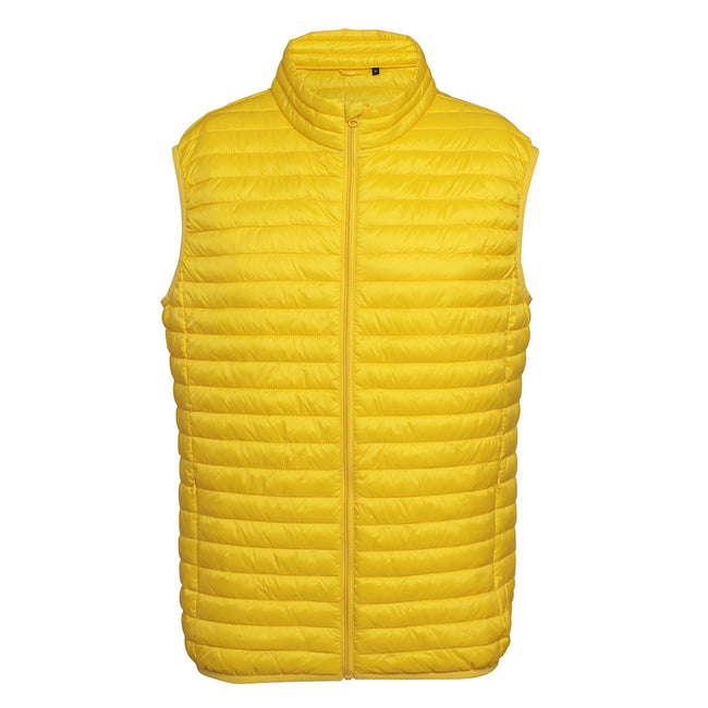 Bright Yellow - Front - 2786 Mens Tribe Fineline Padded Gilet-Bodywarmer