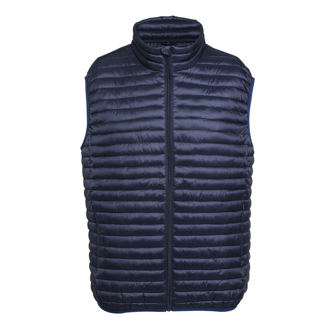 Navy - Front - 2786 Mens Tribe Fineline Padded Gilet-Bodywarmer