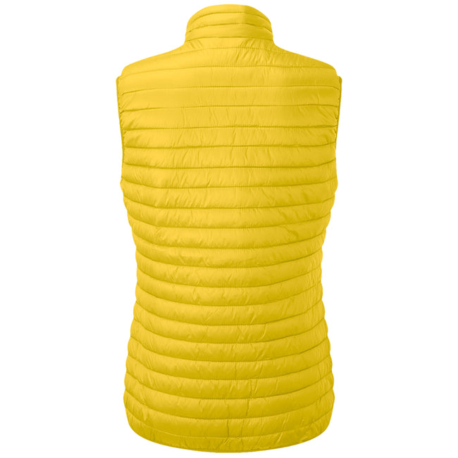 Bright Yellow - Back - 2786 Womens-Ladies Tribe Fineline Padded Gilet-Bodywarmer
