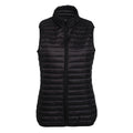 Black - Front - 2786 Womens-Ladies Tribe Fineline Padded Gilet-Bodywarmer