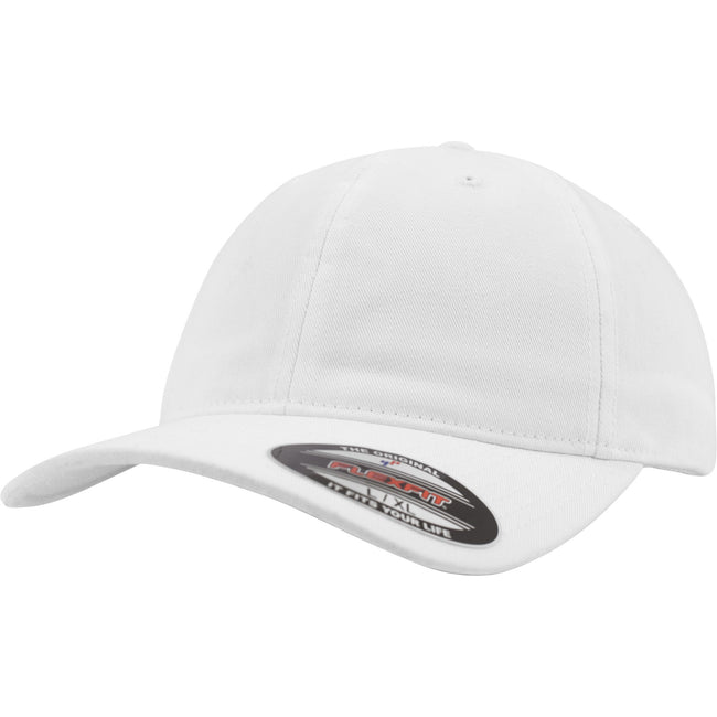 White - Front - Flexfit Garment Washed Cotton Dad Baseball Cap