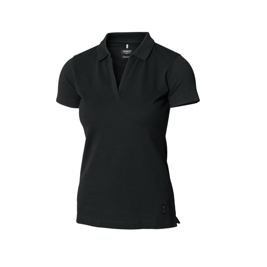 Black - Front - Nimbus Womens-Ladies Harvard Stretch Deluxe Polo Shirt