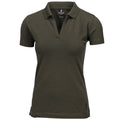 Olive - Front - Nimbus Womens-Ladies Harvard Stretch Deluxe Polo Shirt