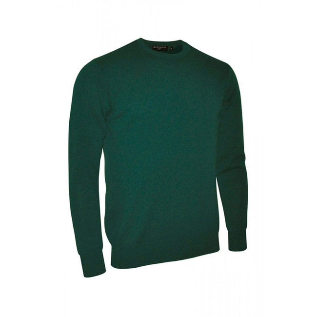 Bottle Green - Front - Glenmuir Morar Mens Crew Neck Sweater