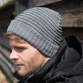 Cool Grey - Back - Result Winter Essentials Braided Beanie Hat