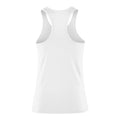 White - Back - Spiro Womens-Ladies Softex Stretch Fitness Sleeveless Vest Top