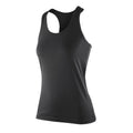 Black - Front - Spiro Womens-Ladies Softex Stretch Fitness Sleeveless Vest Top