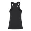 Black - Back - Spiro Womens-Ladies Softex Stretch Fitness Sleeveless Vest Top
