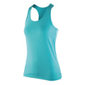 Peppermint - Front - Spiro Womens-Ladies Softex Stretch Fitness Sleeveless Vest Top