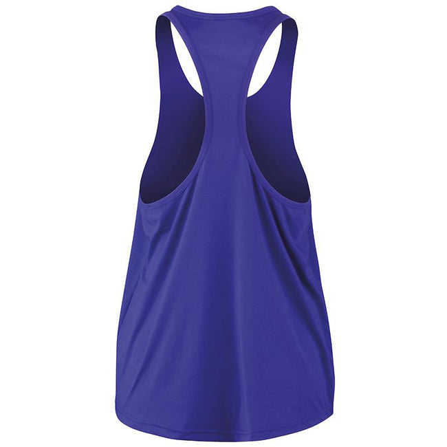 Sapphire - Back - Spiro Womens-Ladies Softex Stretch Sleeveless Tank Top