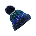 Alpine Blues - Front - Beechfield Unisex Adults Corkscrew Knitted Pom Pom Beanie Hat