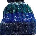Alpine Blues - Back - Beechfield Unisex Adults Corkscrew Knitted Pom Pom Beanie Hat