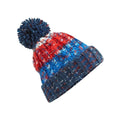 Chilli Blues - Front - Beechfield Unisex Adults Corkscrew Knitted Pom Pom Beanie Hat