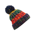 Crackling Campfire - Front - Beechfield Unisex Adults Corkscrew Knitted Pom Pom Beanie Hat