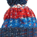 Chilli Blues - Back - Beechfield Unisex Adults Corkscrew Knitted Pom Pom Beanie Hat