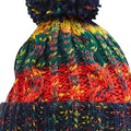 Crackling Campfire - Back - Beechfield Unisex Adults Corkscrew Knitted Pom Pom Beanie Hat
