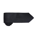 Black-Dark Grey - Back - Premier Mens Micro Dot Pattern Formal Work Tie
