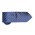 Navy-Blue - Back - Premier Mens Double Stripe Pattern Formal Business Tie