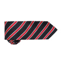 Black-Red - Back - Premier Mens Waffle Stripe Formal Business Tie