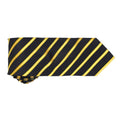 Black- Gold - Back - Premier Mens Sports Stripe Pattern Formal Work Tie