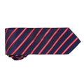 Navy- Red - Back - Premier Mens Sports Stripe Pattern Formal Work Tie