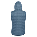Steel - Back - 2786 Womens-Ladies Honeycomb Zip Up Hooded Gilet-Bodywarmer