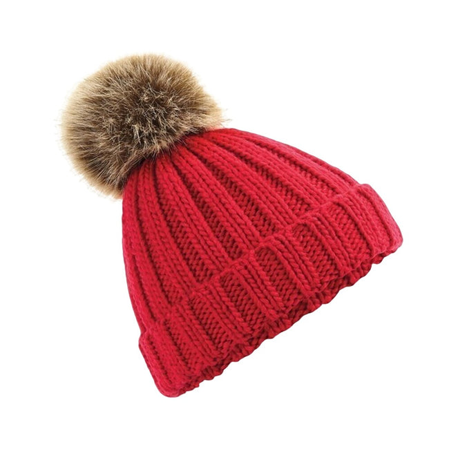 Classic Red - Front - Beechfield Unisex Cuffed Design Winter Hat