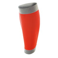 Orange-Grey - Front - Spiro Adult Unisex Contrast Compression Calf Guards