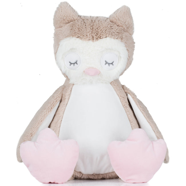 Light Brown - Front - Mumbles Childrens-Kids Zippie Owl Soft Plush Toy