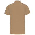 Khaki - Back - Asquith & Fox Mens Short Sleeve Performance Blend Polo Shirt