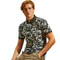 Camo Grey - Side - Asquith & Fox Mens Short Sleeve Camo Print Polo Shirt