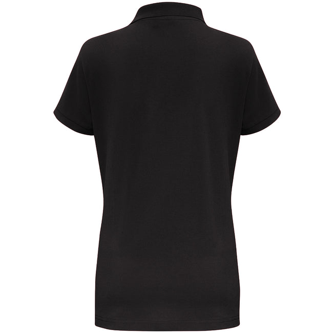 Black- Orange - Side - Asquith & Fox Womens-Ladies Short Sleeve Contrast Polo Shirt