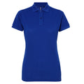Royal - Front - Asquith & Fox Womens-Ladies Short Sleeve Performance Blend Polo Shirt