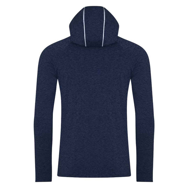 Navy Melange - Back - AWDis Just Cool Mens Cowl Neck Long Sleeve Baselayer Top