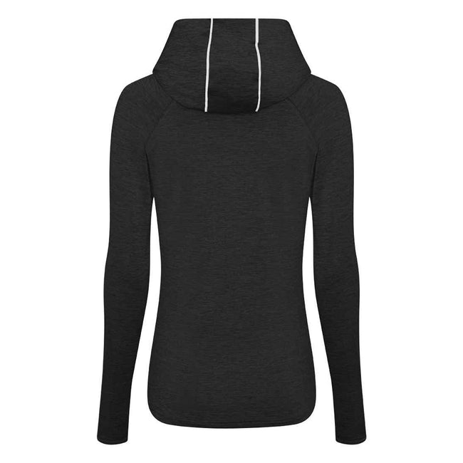 Black Slate Melange - Back - AWDis Just Cool Womens-Ladies Girlie Cowl Neck Baselayer Top