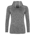 Grey Melange - Back - AWDis Just Cool Womens-Ladies Girlie Cowl Neck Baselayer Top