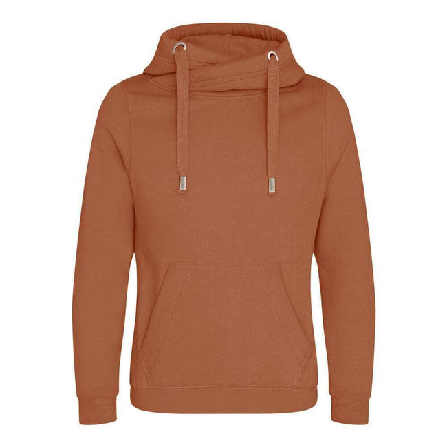 Ginger Biscuit - Front - AWDis Hoods Mens Cross Neck Hoodie