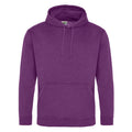Washed Purple - Front - AWDis Hoods Adults Unisex Washed Look Hoodie