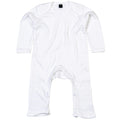 White - Front - Babybugz Unisex Baby Long Sleeved Rompersuit