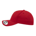 Red - Back - Yupoong Flexfit 6-panel Baseball Cap With Buckle