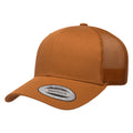 Caramel - Front - Yupoong Flexfit Retro Snapback Trucker Cap