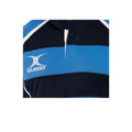 Light Sky- Navy Hoops - Back - Gilbert Rugby Mens Xact Game Day Short Sleeved Rugby Shirt