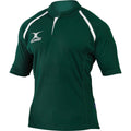 Green - Front - Gilbert Rugby Mens Xact Game Day Short Sleeved Rugby Shirt