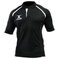 Black - Front - Gilbert Rugby Mens Xact Game Day Short Sleeved Rugby Shirt