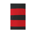 Red- Black Hoops - Side - Gilbert Rugby Mens Xact Game Day Short Sleeved Rugby Shirt