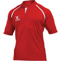 Red - Front - Gilbert Rugby Childrens-Kids Xact Match Short Sleeved Rugby Shirt
