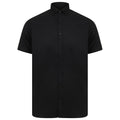 Black - Front - Henbury Mens Modern Short Sleeve Oxford Shirt