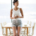 White-Heather Grey - Side - Towel City Womens-Ladies Pyjama Vest And Shorts Set