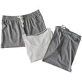 White-Heather Grey - Pack Shot - Towel City Womens-Ladies Pyjama Vest And Shorts Set